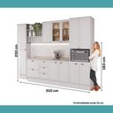 Ver imagem 5 de Cozinha Milla Carter 11 Portas 5 Gavetas MDF 310cm Branco Móveis Carraro