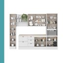 Ver imagem 4 de Cozinha Milla Carter 11 Portas 5 Gavetas MDF 310cm Branco Móveis Carraro