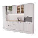 Ver mais imagens de Cozinha Milla Carter 11 Portas 5 Gavetas MDF 310cm Branco Móveis Carraro