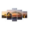 QUADROS DECORATIVOS 5 PEÇAS PONTE OPERA HOUSE SYDNEY - 1