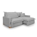 Ver imagem 6 de Sofá Retrátil Reclinável sem Caixa com Molas Ensacadas Osíris Tecido Linho Cinza 2,30m