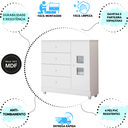 Ver imagem 3 de Cômoda Quarto Criança Bebê Organizador Roupa 4 Gaveta:branco