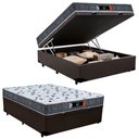 Ver imagem 1 de Cama Box Baú Casal + Colchão Ortopédico Resistente Pró D28 Prime Colchões 138x188x60 Marrom