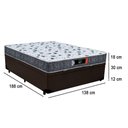 Ver imagem 4 de Cama Box Baú Casal + Colchão Ortopédico Resistente Pró D28 Prime Colchões 138x188x60 Marrom