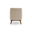 Ver imagem 5 de Poltrona Decorativa Berenice em Linho Off- White e Corino Marrom - Larbelle