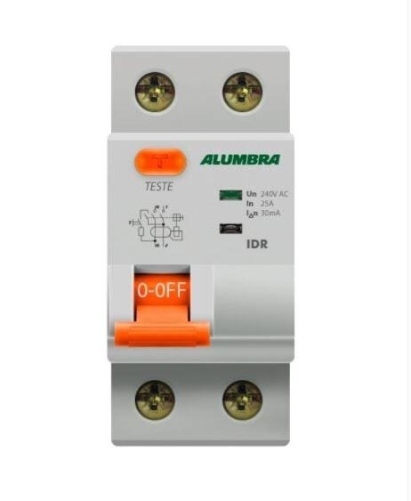 Interruptor Idr Diferencial Residual Bipolar 63a 127-220v 8570 Alumbra - 2