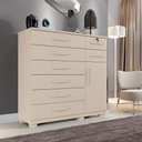 Ver imagem 4 de Cômoda New Vitoria 8 Gavetas com Sapateira - Benetil