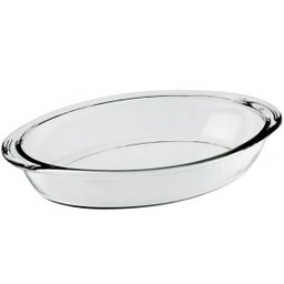 Assadeira Travessa de Vidro Oval 2,5L Nadir Figueiredo Linha Sempre com Alças Laterais - 1