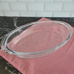 Assadeira Travessa de Vidro Oval 2,5L Nadir Figueiredo Linha Sempre com Alças Laterais - 4