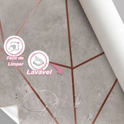 Papel de Parede Para Quarto Casal Sala Cinza 2 Fio Rosê 6m - 3