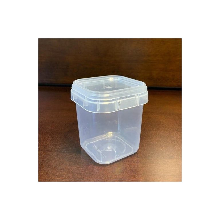 400 Pote Quadrado Com Lacre Tempero Plástico Resistente500ml