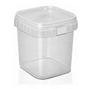 Ver imagem 4 de 100 Pote Quadrado Bolo No Pote Lacre Tempero Plástico 500ml