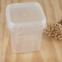 Ver imagem 2 de 100 Pote Quadrado Bolo No Pote Lacre Tempero Plástico 500ml