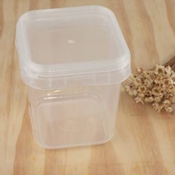 100 Pote Quadrado Bolo No Pote Lacre Tempero Plástico 500ml - 2