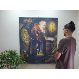 Arte Sacra Decorativa Padre Pio Impressão Digital em Tecido - 2