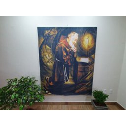 Arte Sacra Decorativa Padre Pio Impressão Digital em Tecido - 1