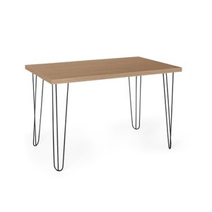 Mesa de Jantar Retangular 4 Lugares 120x75 Base de Ferro Hairpin Jade