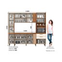 Ver imagem 5 de Cozinha Compacta B126 11 Portas e 2 Gavetas 236cm Nature/off White - Henn