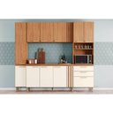 Ver imagem 1 de Cozinha Compacta B126 11 Portas e 2 Gavetas 236cm Nature/off White - Henn