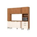 Ver imagem 4 de Cozinha Compacta B126 11 Portas e 2 Gavetas 236cm Nature/off White - Henn