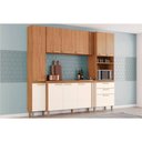 Ver imagem 3 de Cozinha Compacta B126 11 Portas e 2 Gavetas 236cm Nature/off White - Henn