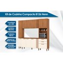 Ver imagem 2 de Cozinha Compacta B126 11 Portas e 2 Gavetas 236cm Nature/off White - Henn