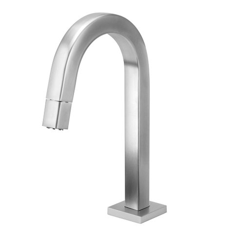 Torneira Banheiro Tube Quadrada Inox Escovado Pratica Clean