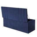 Ver imagem 3 de Caldadeira Baú Recamier Casal 140CM Grécia Courino Azul Marinho - D A DECOR