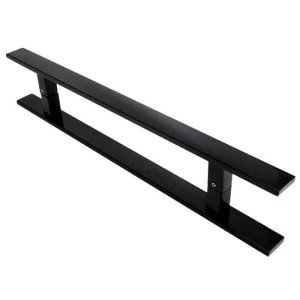 Puxador Portas Duplo Aço Inox Preto Clean 80 cm para portas: pivotantes/madeira/vidro temperado/