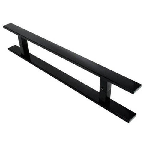 Puxador Portas Duplo Aço Inox Preto Clean 80 cm para portas: pivotantes/madeira/vidro temperado/