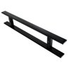 Puxador Portas Duplo Aço Inox Preto Clean 80 cm para portas: pivotantes/madeira/vidro temperado/ - 1