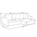 Ver imagem 4 de Sofá Retrátil para Sala Living 4 Lugares 290cm Lake F04 Linho Bege - Lyam Decor