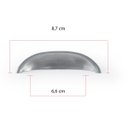 Ver imagem 3 de Puxador Concha Colonial Cristaleira Porta Gaveta 12 un: Aço escovado