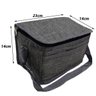 Bolsa Térmica Porta Marmita Forrada Alumínio Poliéster Espuma Estilosa Trabalho Fitness - Cinza - 1