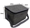 Ver imagem 1 de Bolsa Térmica Porta Marmita Forrada Alumínio Poliéster Espuma Estilosa Trabalho Fitness - Cinza