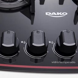Fogão 4 Bocas Dako Supreme Glass Branco com Mesa de Vidro Bivolt - 6