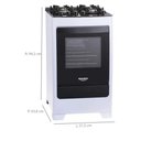 Ver imagem 3 de Fogão 4 Bocas Dako Supreme Glass Branco com Mesa de Vidro Bivolt