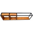 Ver imagem 3 de Nicho para Parede Estilo Industrial de Madeira e Ferro com 2 Nichos e 1 Prateleira