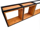 Ver imagem 5 de Nicho para Parede Estilo Industrial de Madeira e Ferro com 2 Nichos e 1 Prateleira