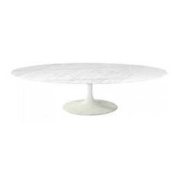 Mesa Saarinen Oval Centro Freijó 120x80cm - Base Branca mgsaarinen - 3