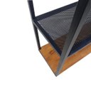 Ver imagem 4 de Suporte de Teto Estilo Industrial com 1 Prateleira de Madeira e 1 Prateleira de Chapa Perfurada de F