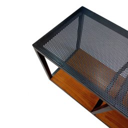 Nicho Industrial Para Parede de Ferro e Madeira com 2 Prateleiras e 1 Nicho - 6