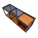 Ver imagem 4 de Nicho Industrial Para Parede de Ferro e Madeira com 2 Prateleiras e 1 Nicho