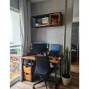 Ver mais imagens de Nicho Industrial Para Parede de Ferro e Madeira com 2 Prateleiras e 1 Nicho