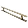 Puxador Portas Duplo Aço Inox Antique Ouro Velho Clean 50 cm para portas: pivotantes/madeira/vidro - 1