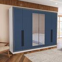 Ver imagem 1 de Guarda Roupa Casal 242,1cm 6 Portas com Espelho 240852 Valência Politorno Móveis
