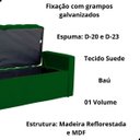 Ver imagem 4 de Kit Cabeceira e Calçadeira Baú Emma Suede King 195 Cm