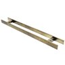 Puxador Portas Duplo Aço Inox Antique Ouro Velho Clean 1,5 m para portas: pivotantes/madeira/vidro - 3