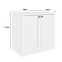 Ver imagem 4 de Cômoda 79 Cm X 77,5 Cm para Quarto com 2 Portas 100% Mdf Cor:branco Fosco