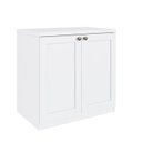 Ver imagem 2 de Cômoda 79 Cm X 77,5 Cm para Quarto com 2 Portas 100% Mdf Cor:branco Fosco